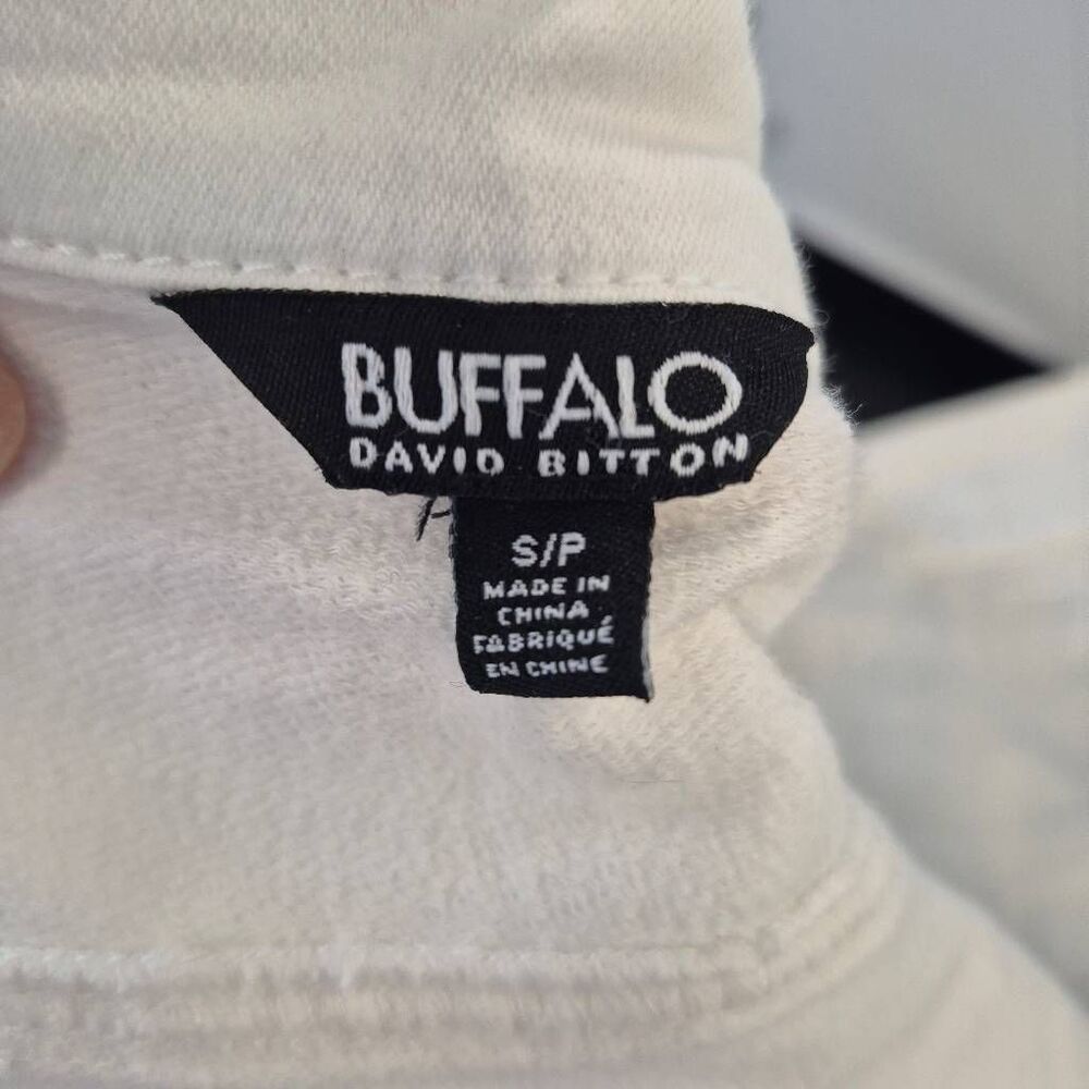 Buffalo White Denim Jean Jacket Women's Size Small Classic Stretch Trucker - Picture 11 of 12